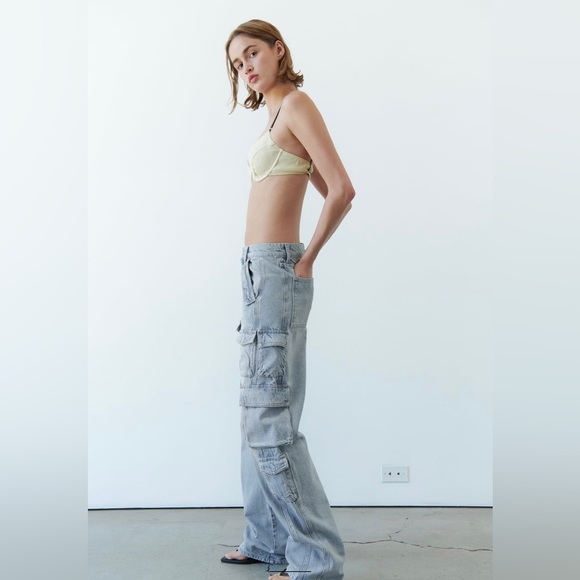 Zara Mid-Rise Baggy Cargo Jeans size 4 and size 6 Both NWT - Picture 4 of 11